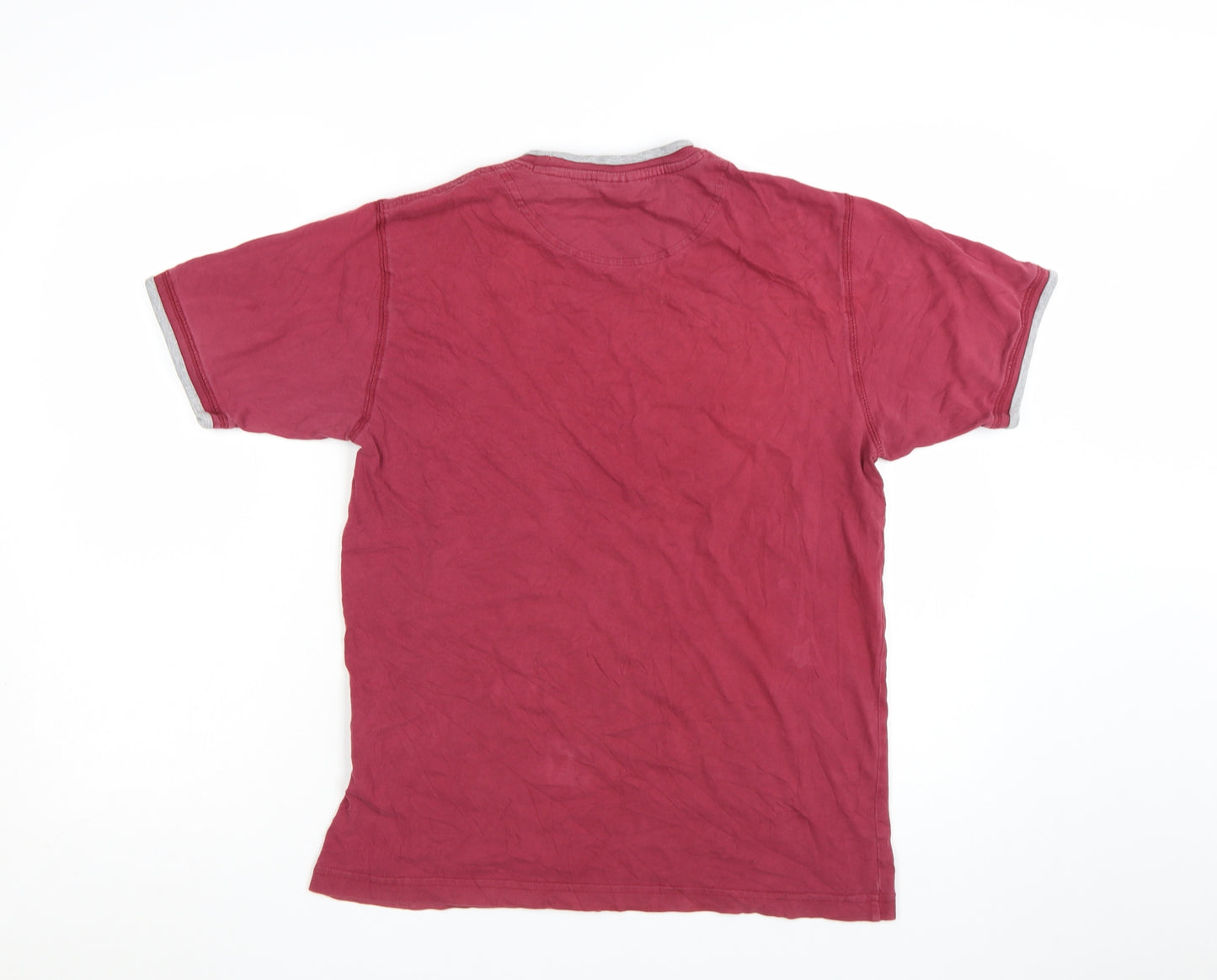 Reebok Men's Red Short Sleeve Cotton Crew Neck Sports T-Shirt Size S