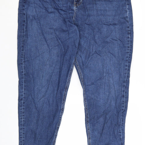 Marks and Spencer Women's Blue Size 18 Straight Leg Stretch Jeans