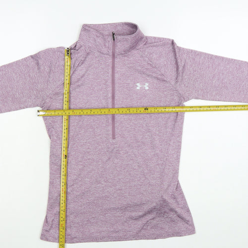 Under Armour Womens Purple 1/2 Zip Pullover Sweatshirt XS