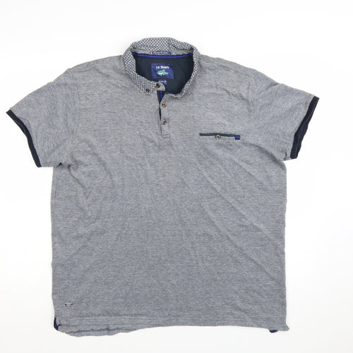 Le Shark Men’s Grey Short Sleeve Polo Shirt 2XL Regular Fit