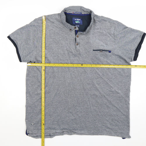 Le Shark Men’s Grey Short Sleeve Polo Shirt 2XL Regular Fit