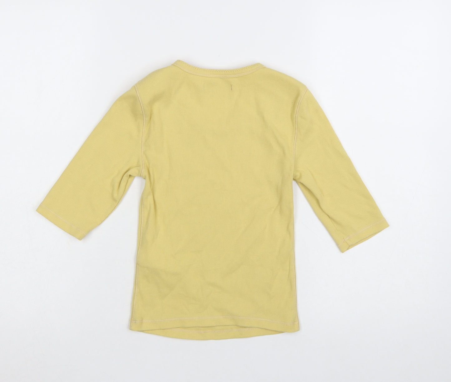 Abercrombie & Fitch Women’s Yellow XS 3/4 Sleeve Slim Fit Basic T-Shirt
