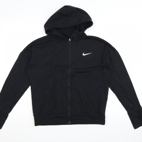 Nike Womens Black XS Full Zip Dri-Fit Hoodie Running Jacket