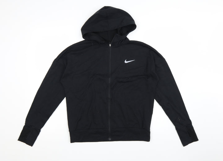 Nike Womens Black XS Full Zip Dri-Fit Hoodie Running Jacket