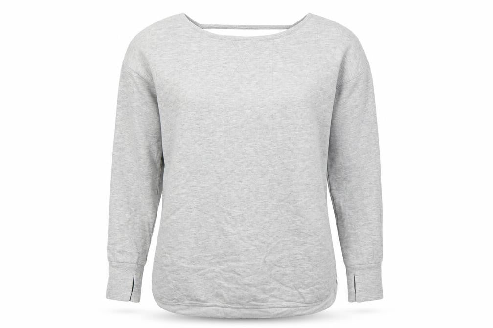 Front view of Sweaty Betty Women’s Grey XS Pullover Lightweight Sweatshirt