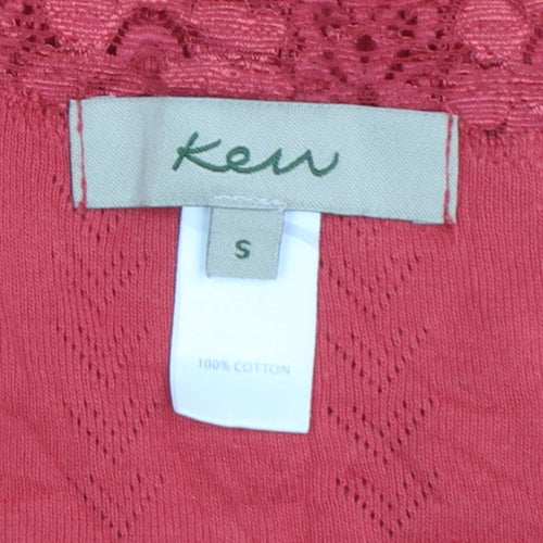 Kew Women's Red Cotton Lace Camisole Tank Top Size S