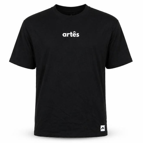 Artês Men's Black Cotton Crew Neck Short Sleeve T-Shirt Size M