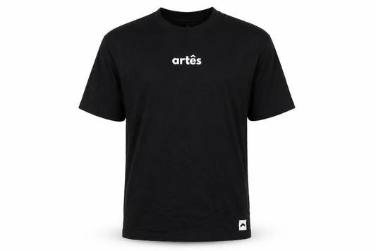 Artês Men's Black Cotton Crew Neck Short Sleeve T-Shirt Size M