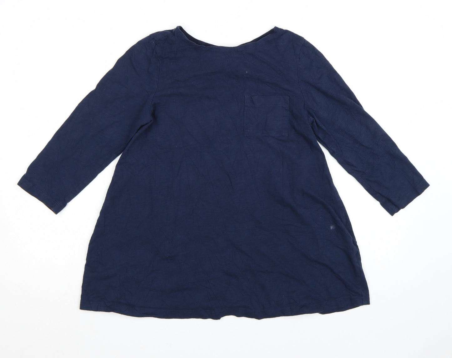 Seasalt Cornwall Women’s Blue Organic Cotton Tunic Blouse UK 8