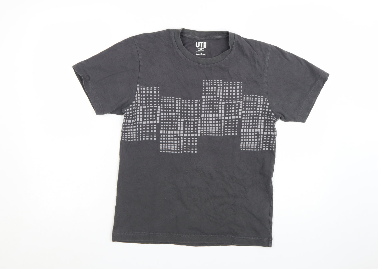 Uniqlo UT Men’s Black Graphic Print Short Sleeve T-Shirt XS Cotton