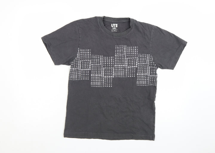 Uniqlo UT Men’s Black Graphic Print Short Sleeve T-Shirt XS Cotton