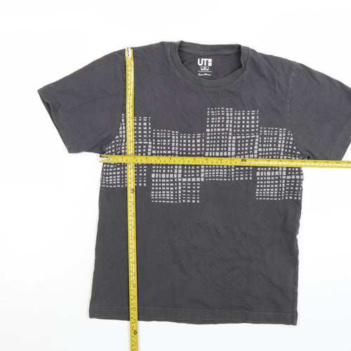 Uniqlo UT Men’s Black Graphic Print Short Sleeve T-Shirt XS Cotton