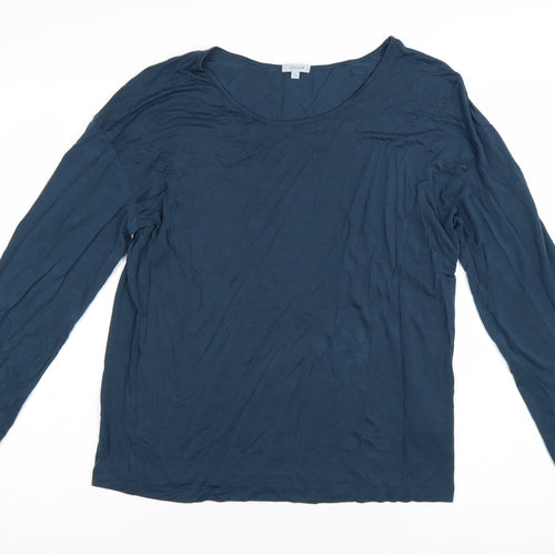 Jigsaw Women’s Blue Long Sleeve Cotton Jersey T-Shirt Size L