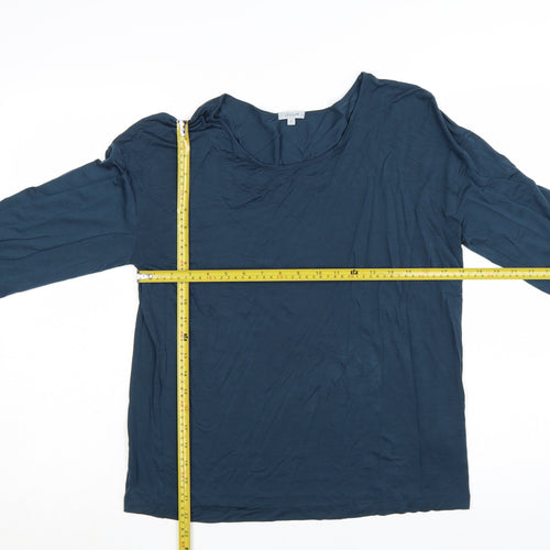 Jigsaw Women’s Blue Long Sleeve Cotton Jersey T-Shirt Size L