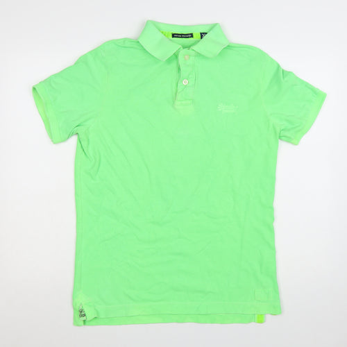 Superdry Men's Green XL Classic Short Sleeve Polo Shirt