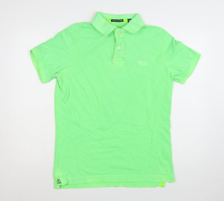 Superdry Men's Green XL Classic Short Sleeve Polo Shirt