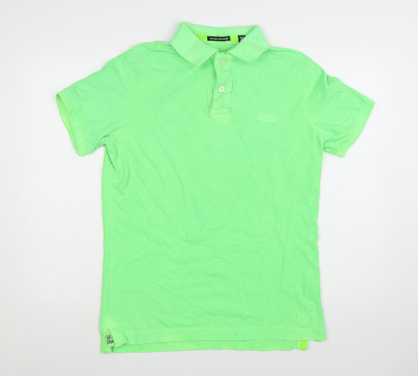 Superdry Men's Green XL Classic Short Sleeve Polo Shirt