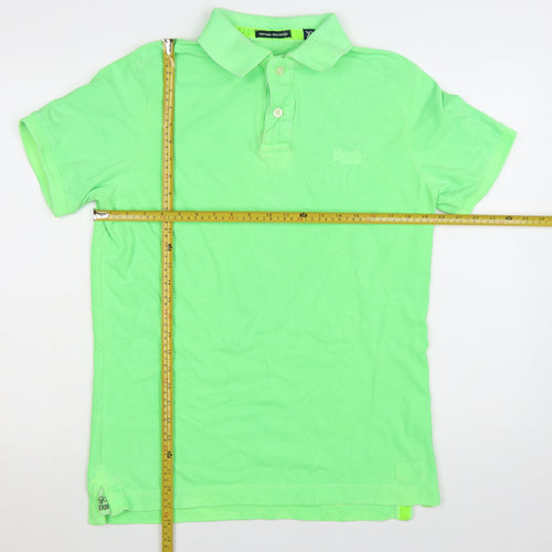 Superdry Men's Green XL Classic Short Sleeve Polo Shirt