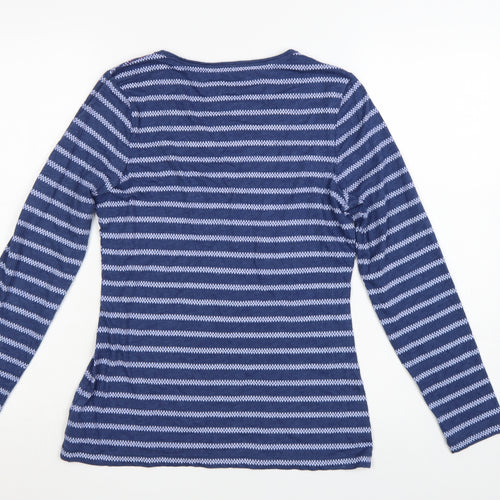 Marks and Spencer Women’s Blue Striped Long Sleeve Jersey T-Shirt Size 12