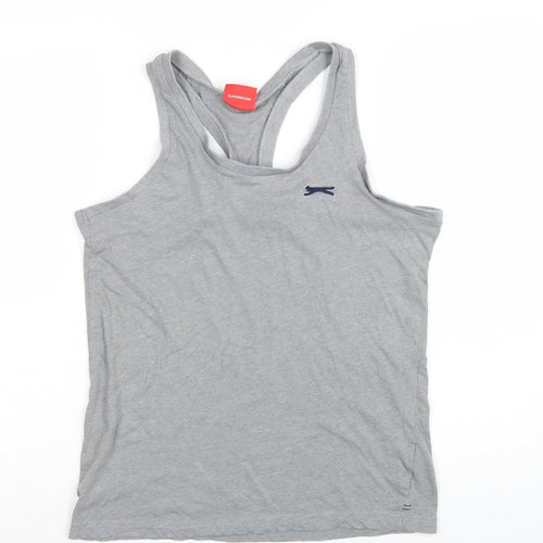 Slazenger Men’s Grey Athletic Tank Top L Lightweight Gym Wear