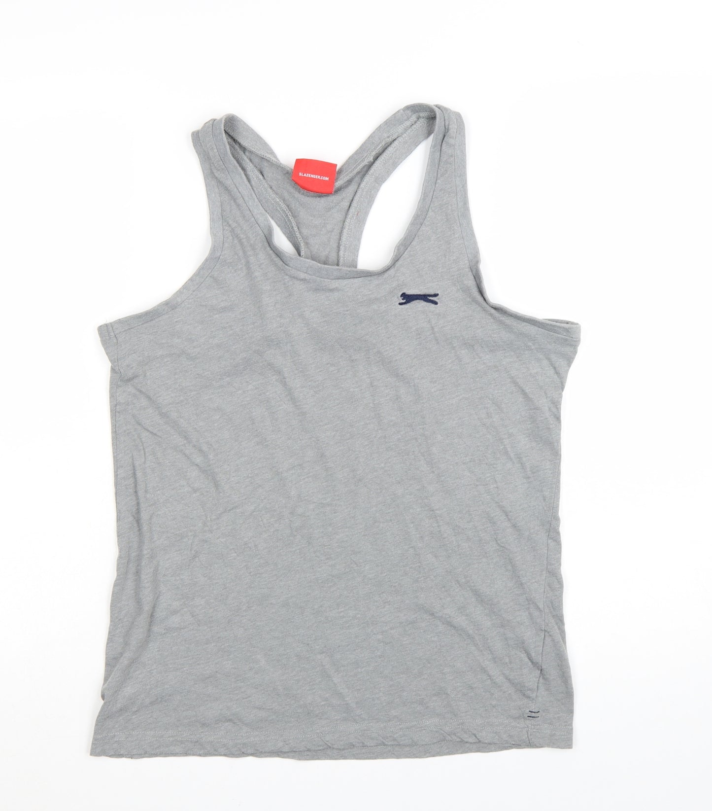 Slazenger Men’s Grey Athletic Tank Top L Lightweight Gym Wear