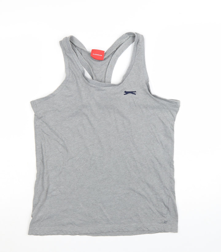 Slazenger Men’s Grey Athletic Tank Top L Lightweight Gym Wear