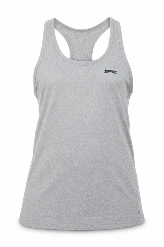 Slazenger Men’s Grey Athletic Tank Top L Lightweight Gym Wear