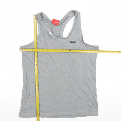 Slazenger Men’s Grey Athletic Tank Top L Lightweight Gym Wear