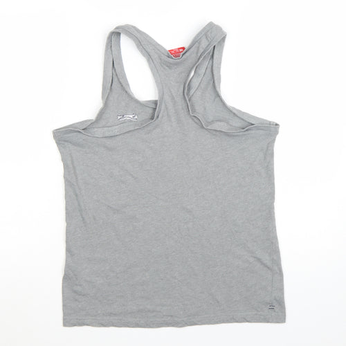 Slazenger Men’s Grey Athletic Tank Top L Lightweight Gym Wear