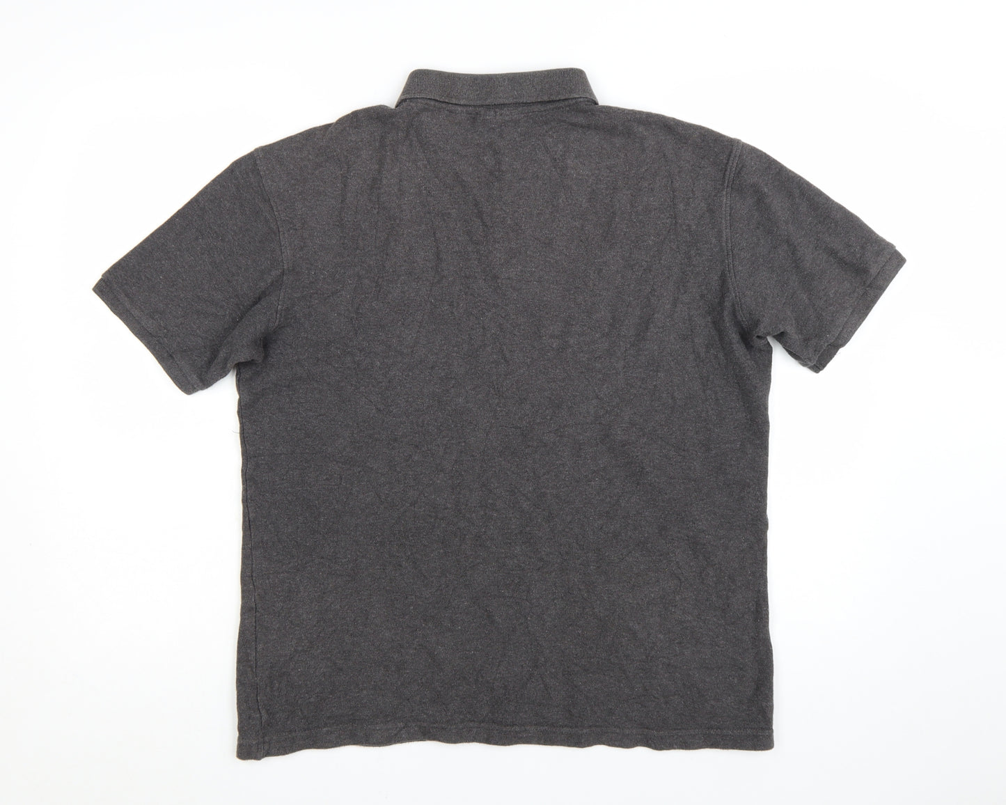 FILA Men’s Grey Cotton Polo Shirt Size L Classic Sports Style