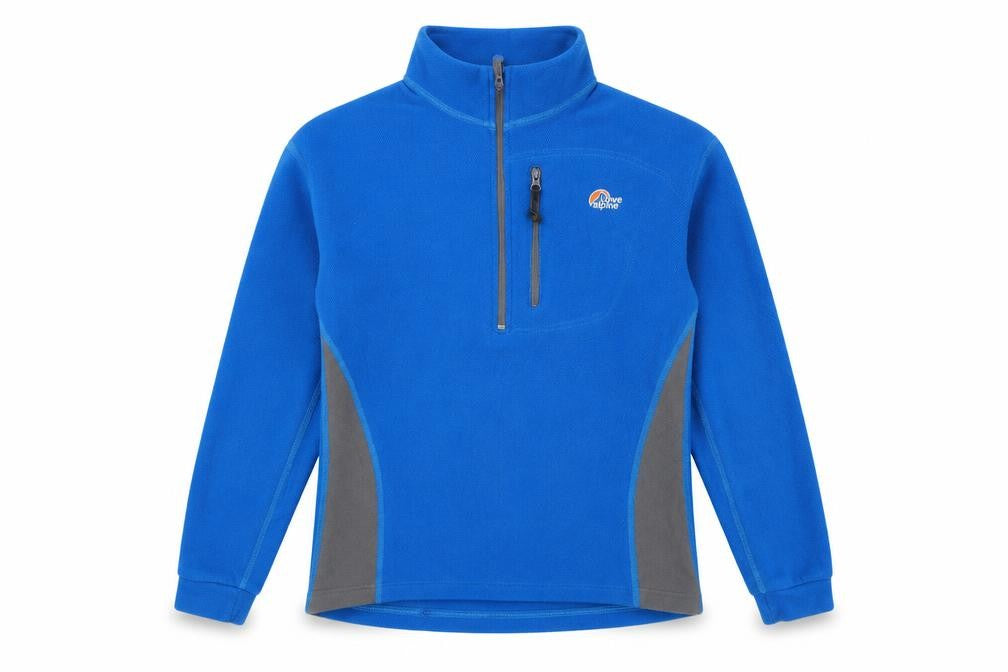 Front view of Lowe Alpine Women’s Blue 1/2 Zip Fleece Pullover Small Lightweight Outdoor Top