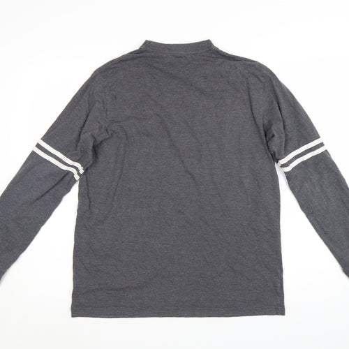 Canada Athletics Men's Grey Long Sleeve Patriotic T-Shirt Size L
