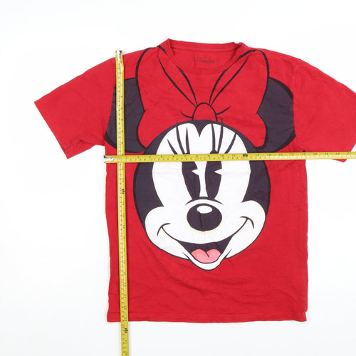 Disneyland Paris Women’s Red Minnie Mouse T-Shirt Size S Short Sleeve Cotton