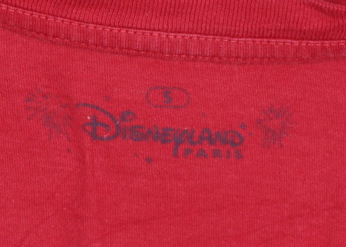 Disneyland Paris Women’s Red Minnie Mouse T-Shirt Size S Short Sleeve Cotton