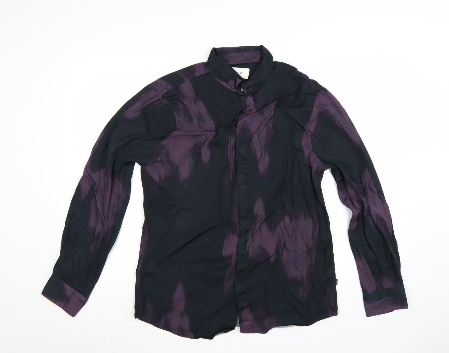 Marks and Spencer Men’s Purple Long Sleeve Button-Up Shirt M