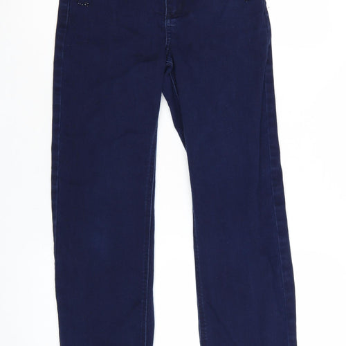 Marks and Spencer Women Blue Size 8 Straight Stretch Jeans