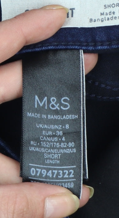 Marks and Spencer Women Blue Size 8 Straight Stretch Jeans
