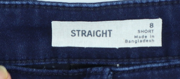 Marks and Spencer Women Blue Size 8 Straight Stretch Jeans