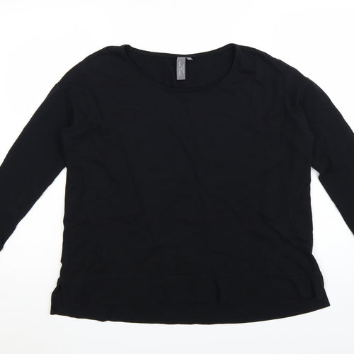 Sweaty Betty Women Black Cotton Modal Pullover Sweatshirt Size S