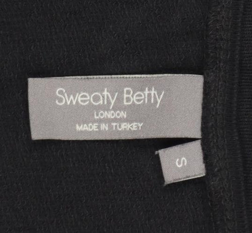 Sweaty Betty Women Black Cotton Modal Pullover Sweatshirt Size S