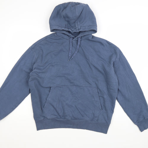 Marks and Spencer Men’s Blue Pullover Hoodie Small Regular Fit