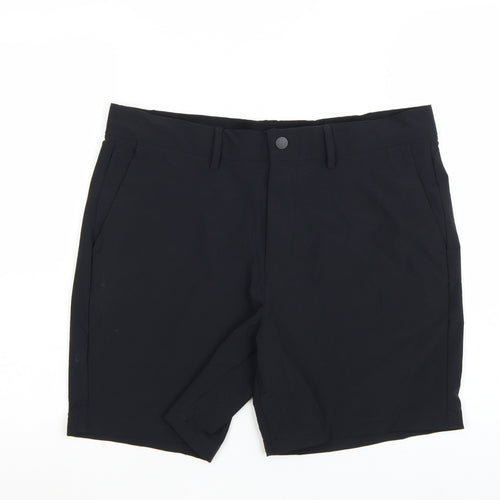 Marks and Spencer Men's Black 34 Chino Shorts Stretch Regular Fit