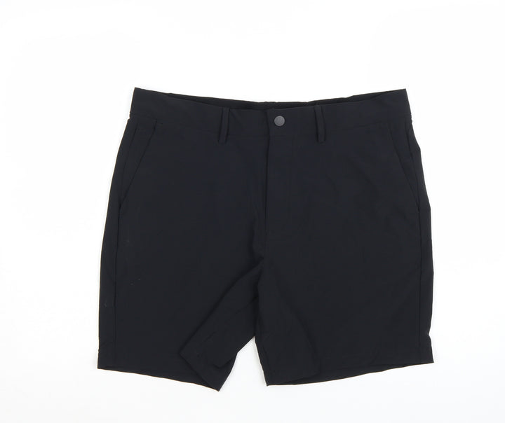 Marks and Spencer Men's Black 34 Chino Shorts Stretch Regular Fit