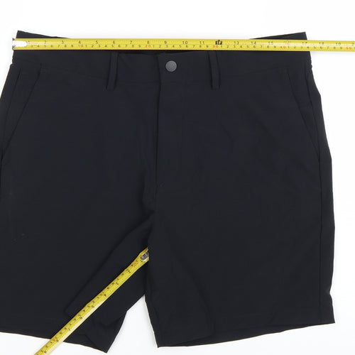 Marks and Spencer Men's Black 34 Chino Shorts Stretch Regular Fit