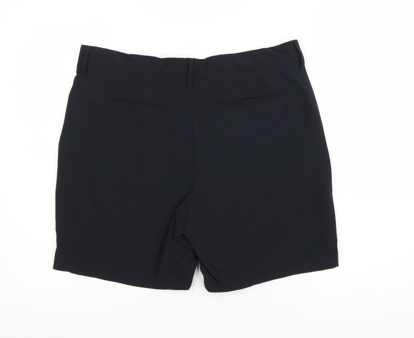Marks and Spencer Men's Black 34 Chino Shorts Stretch Regular Fit