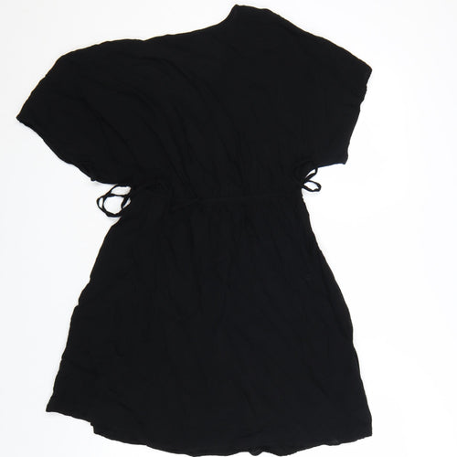 Marks and Spencer Women’s Black Viscose Short Sleeve Wrap Dress Size 10