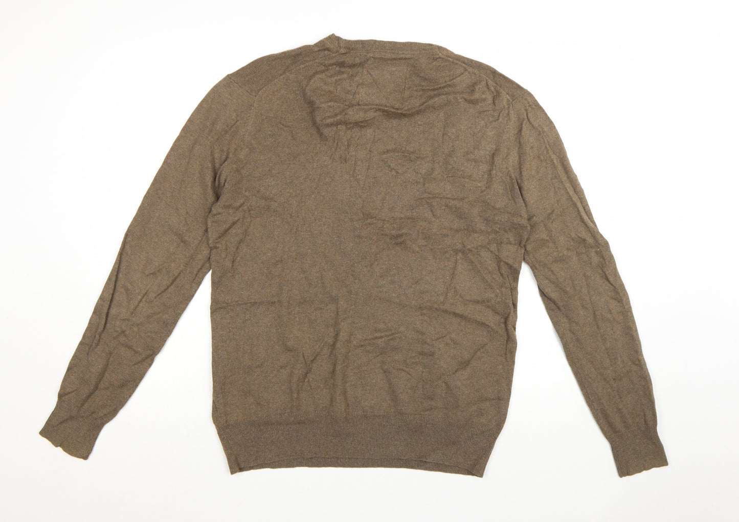 Superdry Men's Brown XL Crew Neck Premium Cotton Cashmere Jumper