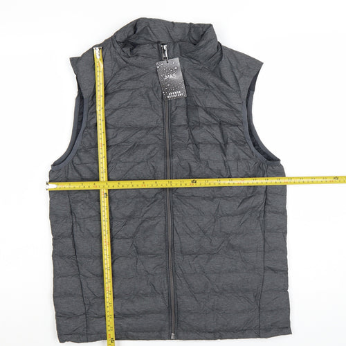 Marks and Spencer Mens Grey Down Padded Bodywarmer S Regular Fit