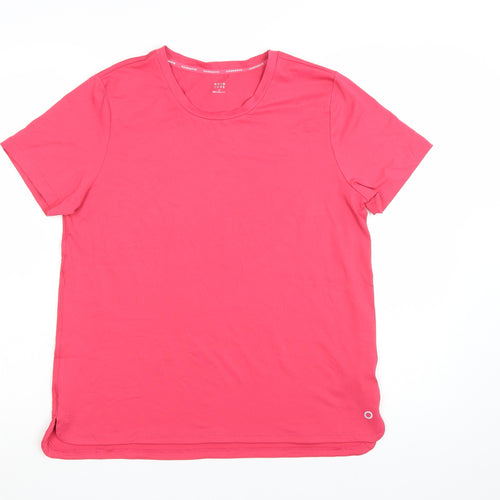 Marks and Spencer Women Pink Size 14 Goodmove Active T-Shirt