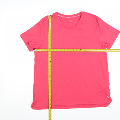Marks and Spencer Women Pink Size 14 Goodmove Active T-Shirt